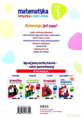 Matematyka. Karty pracy w szkole i w domu. Klasa 1 - Marta Kurdziel [KSIĄŻKA]