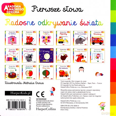 Moje ciało. Akademia mądrego dziecka. Pierwsze słowa [KSIĄŻKA]