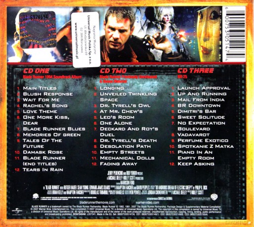 Blade Runner Soundtrack (Łowca androidów) (Vangelis) (digipack) [3CD]