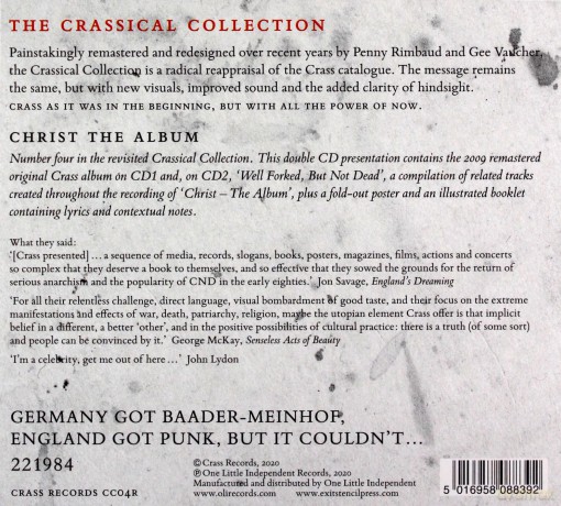 Crass: Christ The Album (Crassical Collection) [2CD]