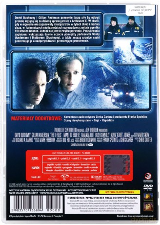 Z archiwum X: Chcę wierzyć wersja reżyserska [DVD] 