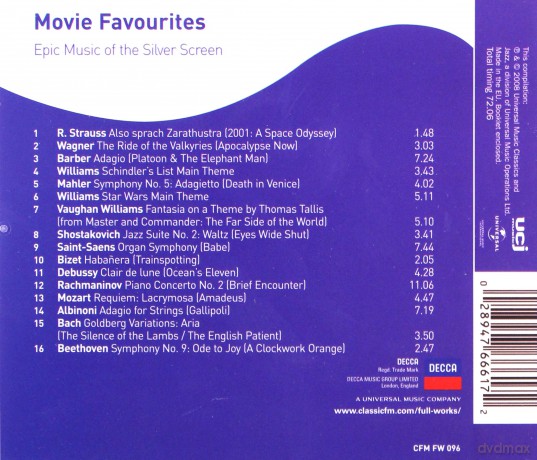 Ozawa-Solti-Dutoit: Movie Favourites - Epic Music Of The Silevr Screen [CD]