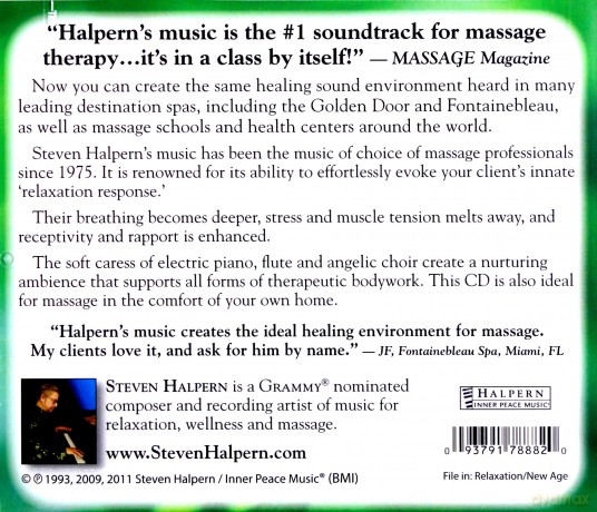 Steven Halpern: Music For Massage [CD]