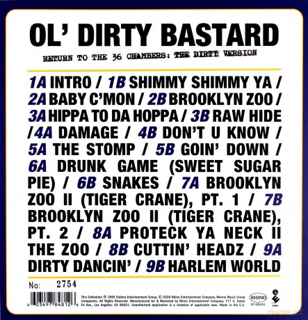 Ol'dirty Bastard: Return To The 36 Chambers: The Dirty Version (25th Anniversary Edition) (RSD) (White/Blue/Yellow) [9xWinyl]