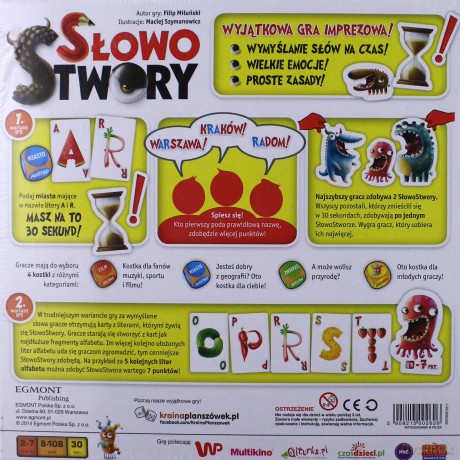 Słowo Stwory Gra Planszowa (twarda) [KSIĄŻKA]