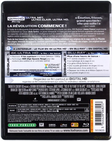 Rise of the Planet of the Apes (Geneza planety małp) [Blu-Ray 4K]+[Blu-Ray]