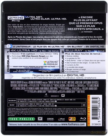 Dawn of the Planet of the Apes (Ewolucja planety małp) [Blu-Ray 4K]+[Blu-Ray]