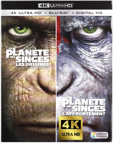 Dawn of the Planet of the Apes / Rise of the Planet of the Apes (Ewolucja planety małp / Geneza planety małp) [2xBlu-Ray 4K]+[2xBlu-Ray]