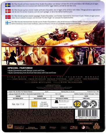 Star Wars: Episode I - The Phantom Menace (Gwiezdne wojny: Część I - Mroczne widmo) (steelbook) [Blu-Ray]