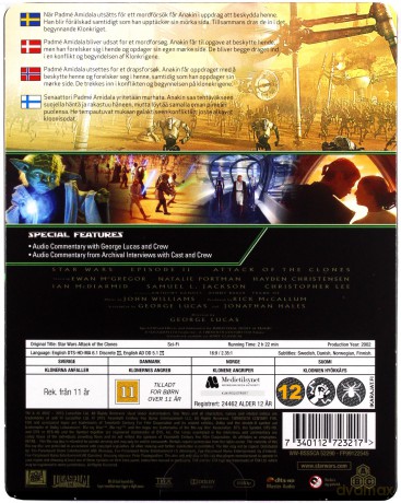 Star Wars II: Attack of the Clones (Gwiezdne wojny: Część II - Atak klonów) (steelbook) [Blu-Ray]