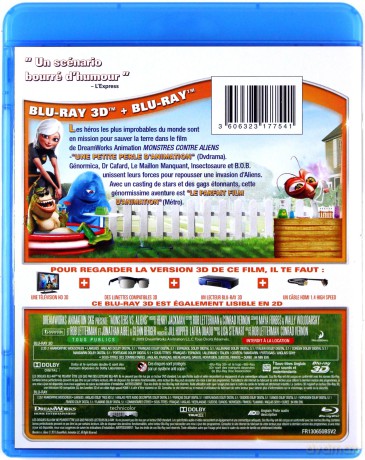 Monsters vs. Aliens (Potwory kontra obcy) [Blu-Ray 3D]+[Blu-Ray]