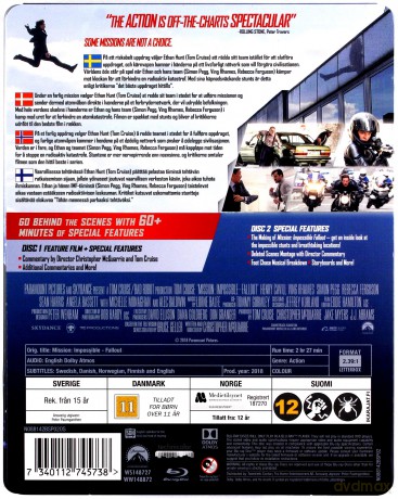 Mission: Impossible 6 - Fallout (steelbook) [Blu-Ray]