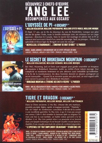 Life of Pi / Brokeback Mountain / Crouching Tiger, Hidden Dragon (Życie Pi / Tajemnica Brokeback Mountain / Przyczajony tygrys, ukryty smok) [BOX] [3DVD]