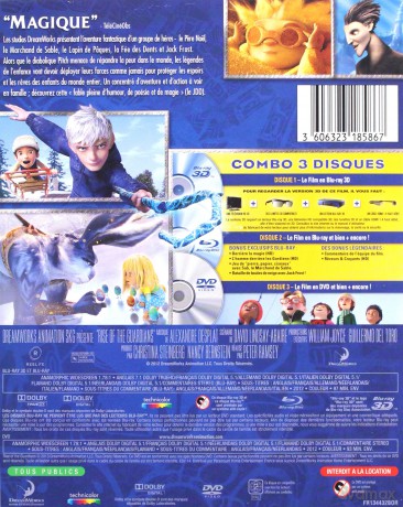 Rise of the Guardians (Strażnicy marzeń) [Blu-Ray 3D]+[Blu-Ray]+[DVD]