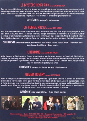 The Mystery of Henri Pick / Courted / Un homme presse / Gemma Bovery (Tajemnica Henriego Picka / Subtelność / Drugie życie Pana Alaina / Gemma Bovery) [4DVD]