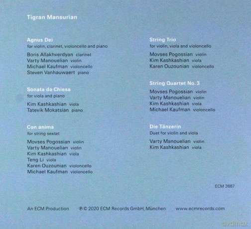 Tigran Mansurian: Chamber Music [CD]