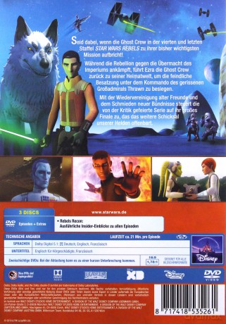 Star Wars Rebels Season 4 (Star Wars: Rebelianci) [3DVD]