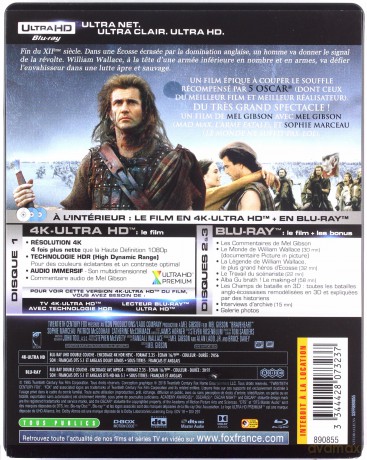 Braveheart Waleczne Serce (steelbook) [Blu-Ray 4K]+[Blu-Ray]