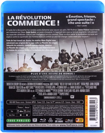 Rise of the Planet of the Apes (Geneza planety małp) [Blu-Ray]