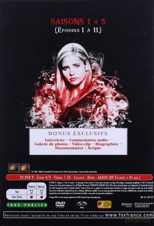 Buffy the Vampire Slayer Season 1-5 (Ep. 1-11) (Buffy: Postrach wampirów) [BOX] [24DVD]