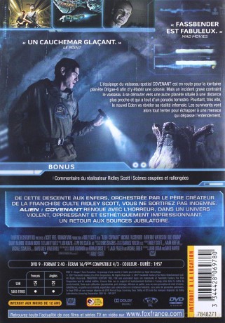 Alien: Covenant (Obcy: Przymierze) [DVD]