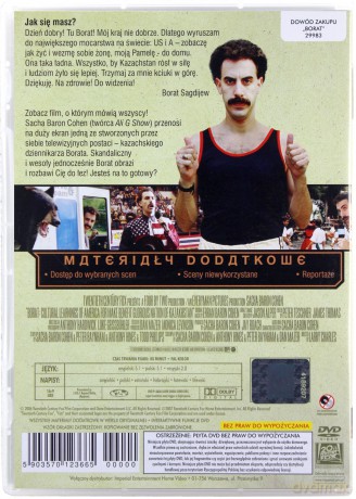 Borat: Podpatrzone w Ameryce, Aby Kazahstan rósł w siłę, a ludzie żyli dostatnio [DVD]
