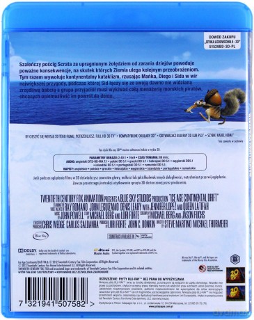 Epoka Lodowcowa 4: Wędrówka Kontynentów [Blu-Ray 3D]+[Blu-Ray]