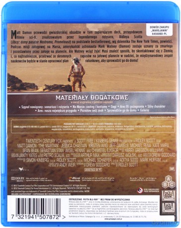 Marsjanin [Blu-Ray]