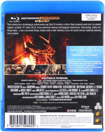 Obcy 4: Przebudzenie [Blu-Ray]