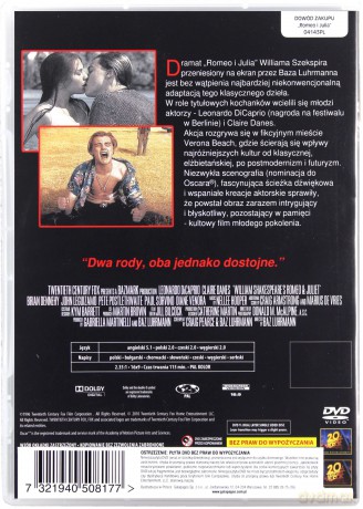 Romeo I Julia [DVD]