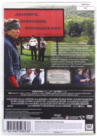 Trzy Billboardy Za Ebbing, Missouri [DVD]
