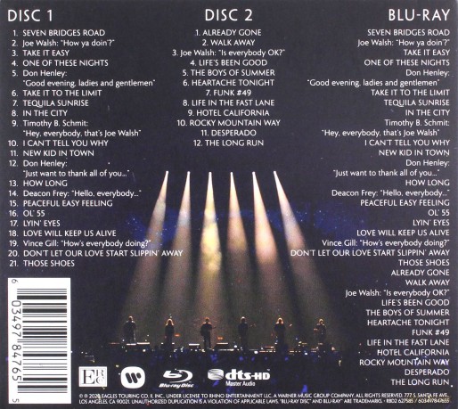 The Eagles: Live From The Forum Mmxviii [Blu-Ray]+[2CD]