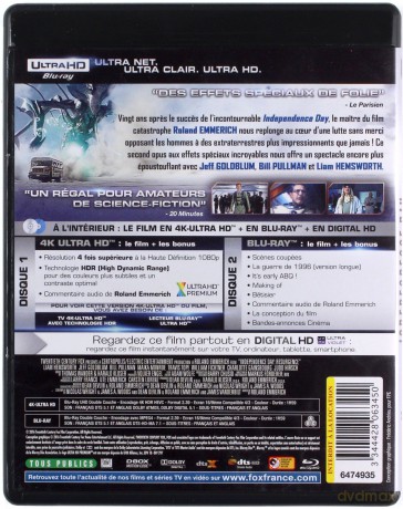 Independence Day: Resurgence (Dzień Niepodległości: Odrodzenie) [Blu-Ray 4K]+[Blu-Ray]