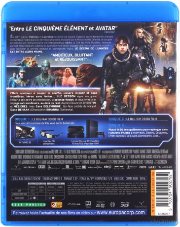 Valerian and the City of a Thousand Planets (Valerian i miasto tysiąca planet) [Blu-Ray 3D]+[Blu-Ray]