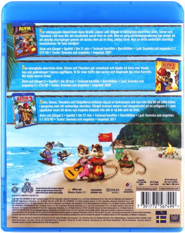 Alvin and the Chipmunks 1-3 (Alvin i wiewiórki 1-3) [3xBlu-Ray]
