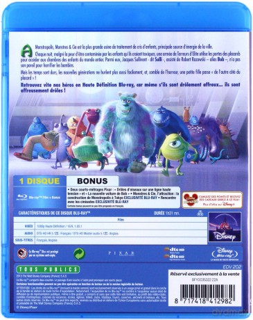 Monsters, Inc. (Potwory i spółka) (Disney) [Blu-Ray]