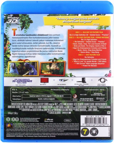 Rio 2 [Blu-Ray 3D]+[Blu-Ray]