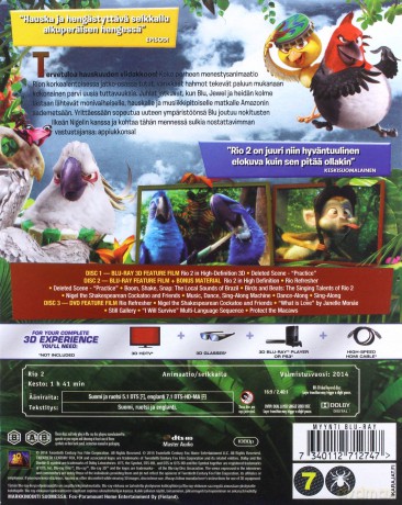 Rio 2 [Blu-Ray 3D]+[Blu-Ray]