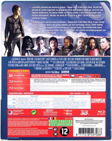 Rogue One (Łotr 1. Gwiezdne wojny - historie) (steelbook) [Blu-Ray 3D]+[2xBlu-Ray]