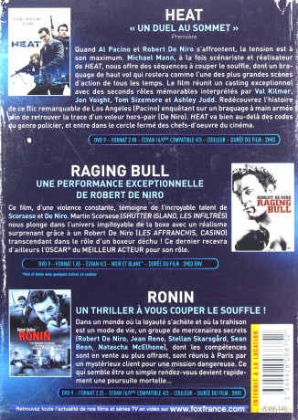 Robert De Niro  Collecton: Heat | Raging Bull | Ronin [BOX] [3DVD]