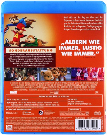 Alvin and the Chipmunks: The Road Chip (Alvin i wiewiórki: Wielka wyprawa) [Blu-Ray]