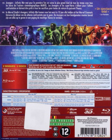 Avengers: Infinity War (Avengers: Wojna bez granic) [Blu-Ray 3D]+[Blu-Ray]