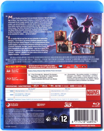 Avengers: Age Of Ultron (Avengers: Czas Ultrona) [Blu-Ray 3D]+[Blu-Ray]