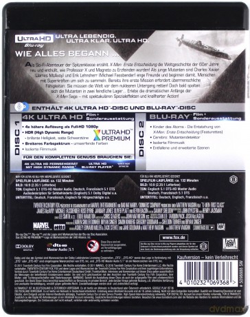 X: First Class (X-Men: Pierwsza klasa) [Blu-Ray 4K]+[Blu-Ray]