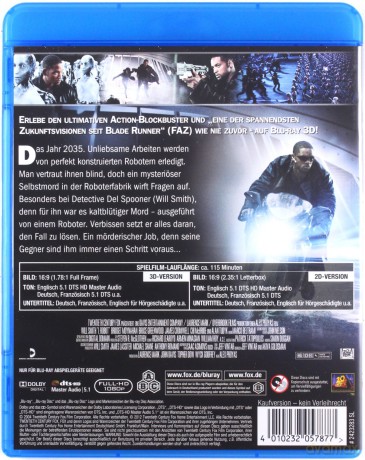 I, Robot (Ja, robot) [Blu-Ray 3D]+[Blu-Ray]