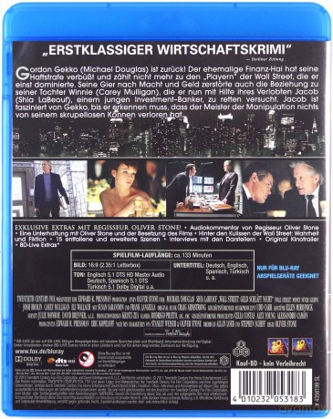 Wall Street: Money Never Sleeps (Wall Street: Pieniądz nie śpi) [Blu-Ray]