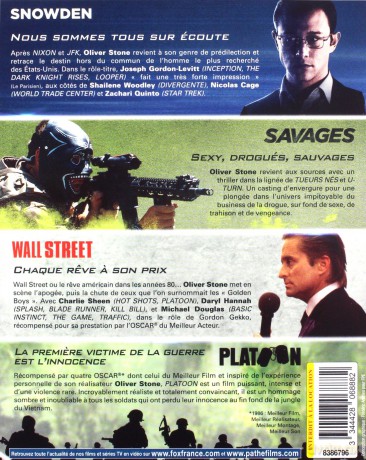 Snowden / Savages / Wall Street / Pluton [BOX] [4xBlu-Ray]