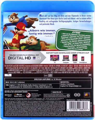 Alvin and the Chipmunks: The Road Chip (Alvin i wiewiórki: Wielka wyprawa) [Blu-Ray]