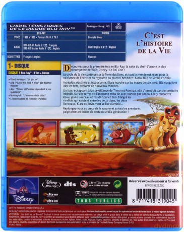 The Lion King II: Simba's Pride (Król Lew II: Czas Simby) (Disney) [Blu-Ray]