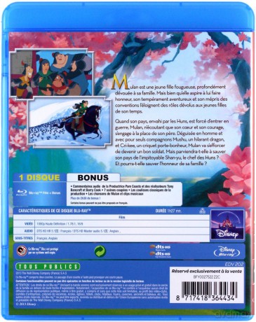 Mulan (Disney) [Blu-Ray]